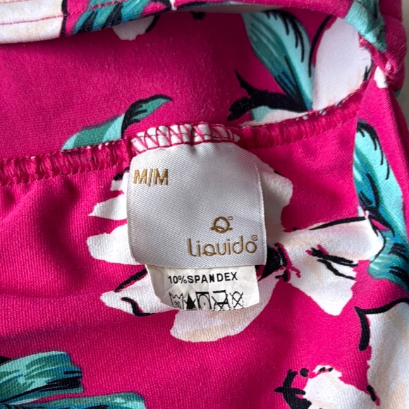 Liquido Floral Pink and White Sports Bra Yoga - Picture 4 of 5